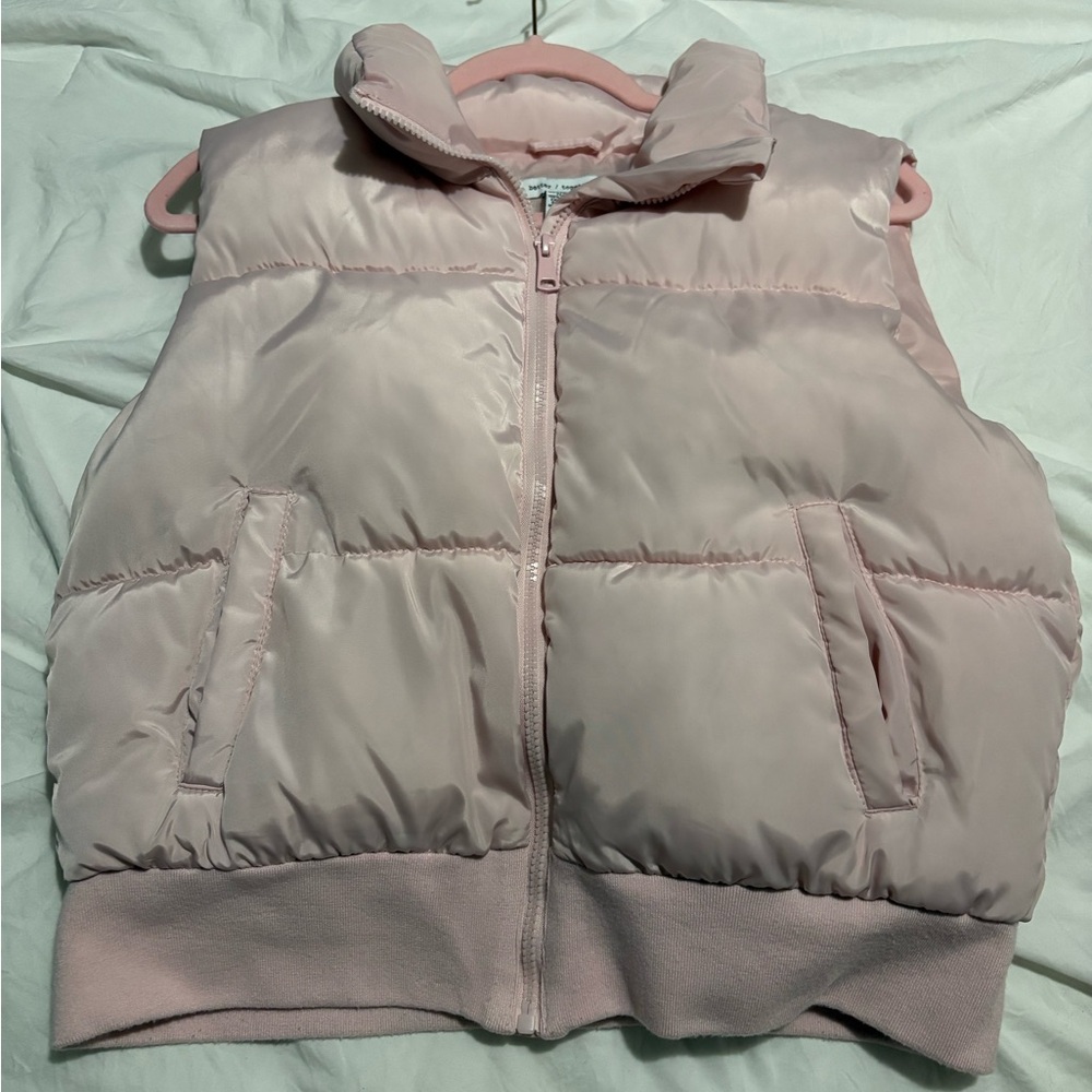Light Pink Puffer Vest - Lightweight Sleeveless Jacket